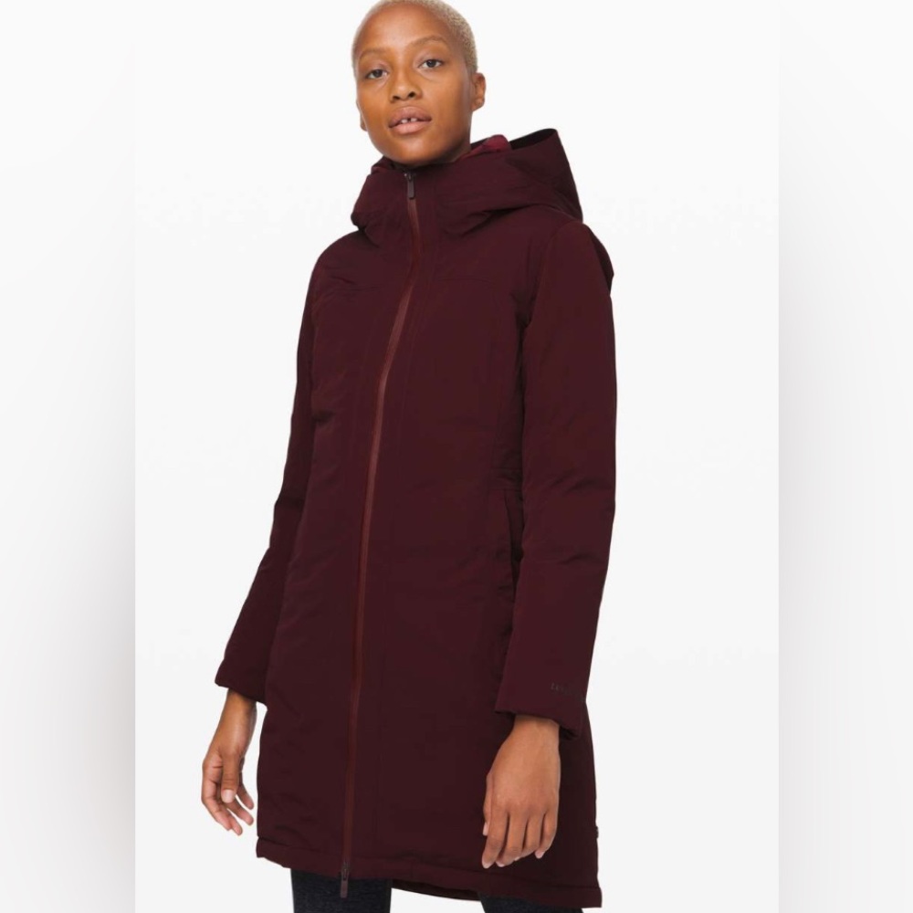 Lululemon Snow Warrior Parka Garnet Size 2. Waterproof.